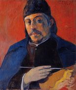 Поль Гоген Автопортрет с палитрой-1894